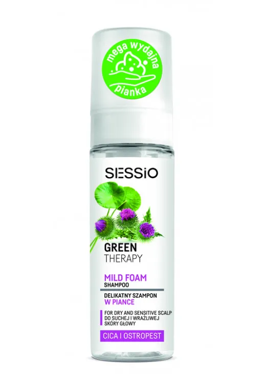 Шампунь-пінка для чутливої шкіри голови Sessio Green Therapy Shampoo - фото 1