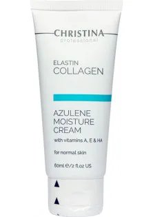 Увлажняющий крем для нормальной кожи Elastin Collagen Azulene Moisture Cream with Vitamin A, E & HA