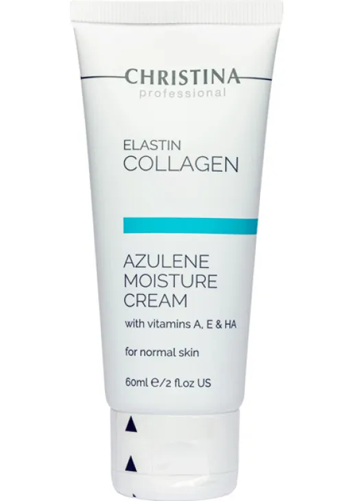 Зволожуючий крем для нормальної шкіри Elastin Collagen Azulene Moisture Cream with Vitamin A, E & HA - фото 1