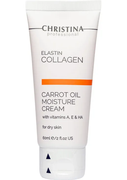Зволожуючий крем для сухої шкіри Elastin Collagen Carrot Cream with Vitamin A, E & HA - фото 1