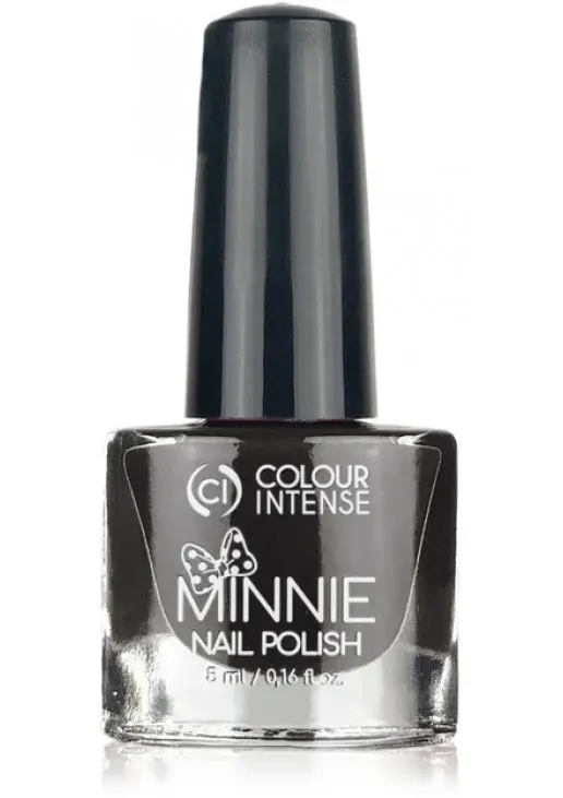 Colour Intense Лак для нігтів емаль чорний Nail Polish Minnie №025 Enamel Black, 5 ml - фото 1