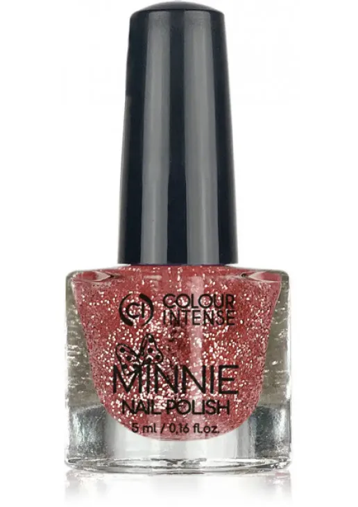 Лак для нігтів гліттер червоний Colour Intense Minnie №081 Glitter Red, 5 ml - фото 1