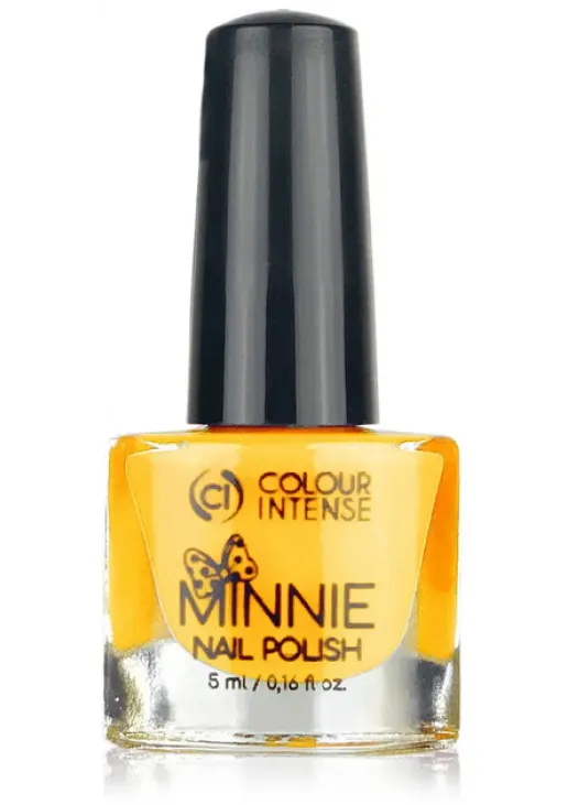 Лак для нігтів емаль жовтий яскравий Colour Intense Minnie №185 Enamel Yellow Bright, 5 ml - фото 1