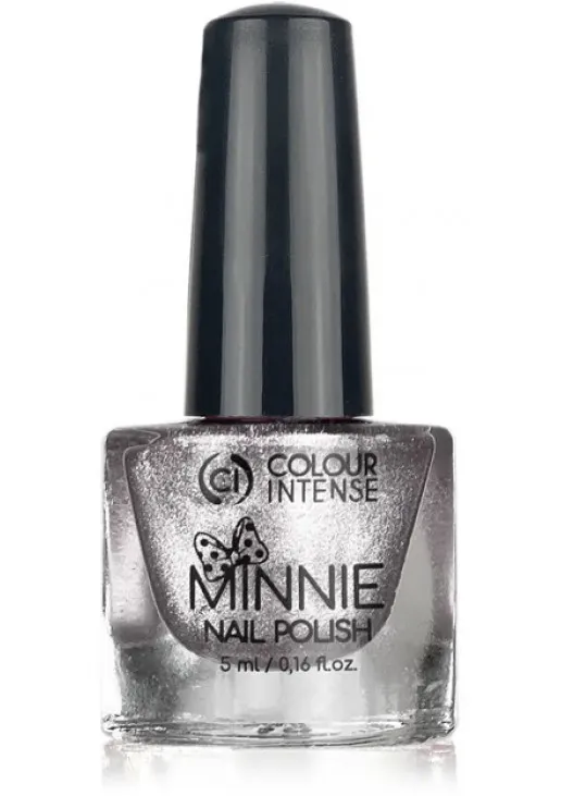 Лак для нігтів шиммер срібло Colour Intense Minnie №201 Shimmer Silver, 5 ml - фото 1