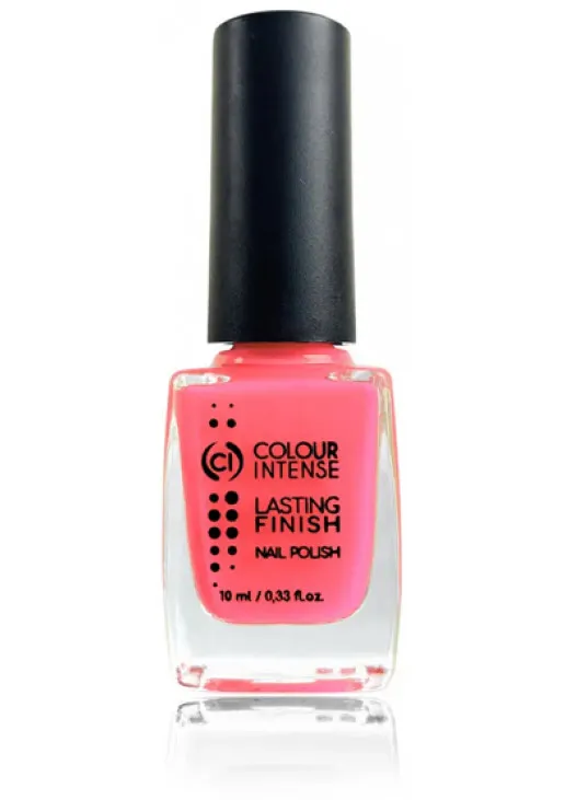 Неоновий лак для нігтів рожевий Lasting Finish Colour Intense №002 pink - фото 1