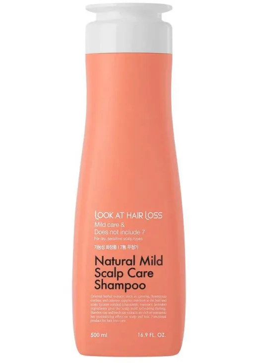 Шампунь Look At Hair Loss Natural Mild Scalp Care Shampoo для очищення сухого волосся - фото 1