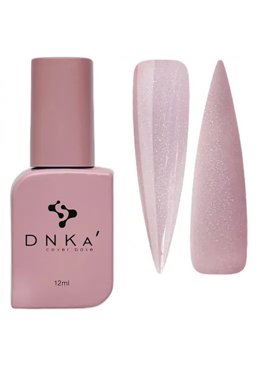 Базове покриття  DNKa Cover Base №008 Фіолетово-рожевий з голограмним шимером, 12 ml
