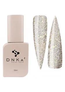 Базове покриття  DNKa Cover Base №052 Бежево-вогняний світловідбиваючий з паєтками різного розміру, 12 ml за ціною 250₴  у категорії DNKa’