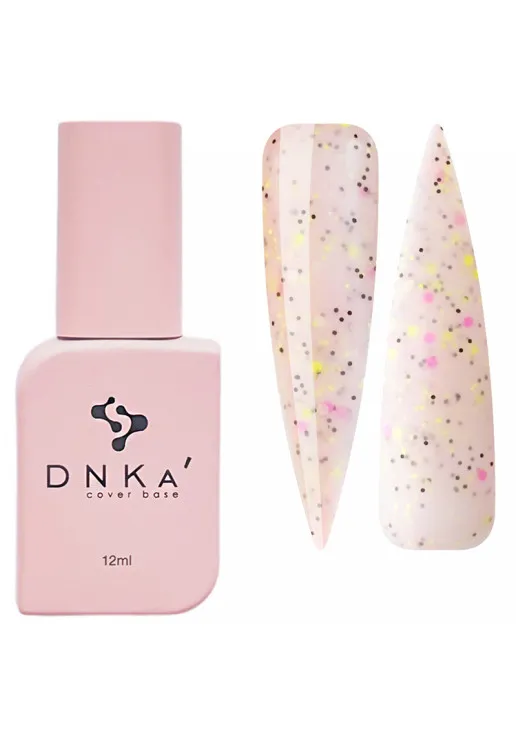DNKa’ Базовое покрытие Светло-розовый с крошкой Cover Base №061 Confetti, 12 ml - фото 1