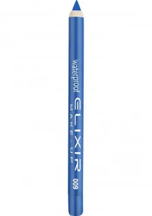 Олівець для очей водостійкий Waterproof Eye Pencil №009 Royal Blue за ціною 78₴  у категорії Контурні олівці для очей Elixir