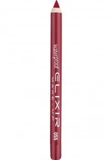 Олівець для губ водостійкий Waterproof Lip Pencil №055 Burgundy за ціною 78₴  у категорії Elixir