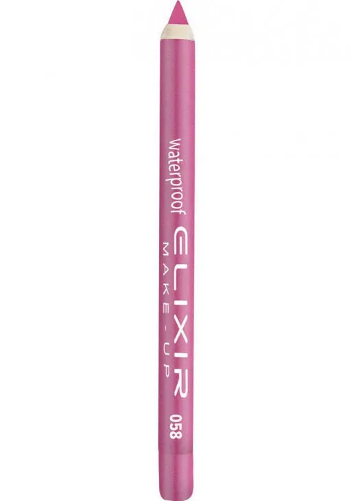 Олівець для губ водостійкий Waterproof Lip Pencil №058 Hot Pink - фото 1