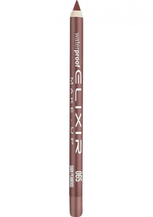 Олівець для губ водостійкий Waterproof Lip Pencil №065 Dark Peawood - фото 1