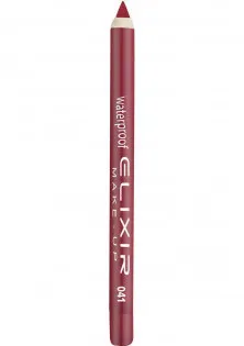 Карандаш для губ водостойкий Waterproof Lip Pencil №041 Red Cherry по цене 78₴  в категории Декоративная косметика Бренд Elixir