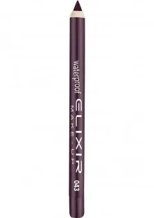 Олівець для губ водостійкий Waterproof Lip Pencil №043 Midnight Mauve за ціною 78₴  у категорії Elixir