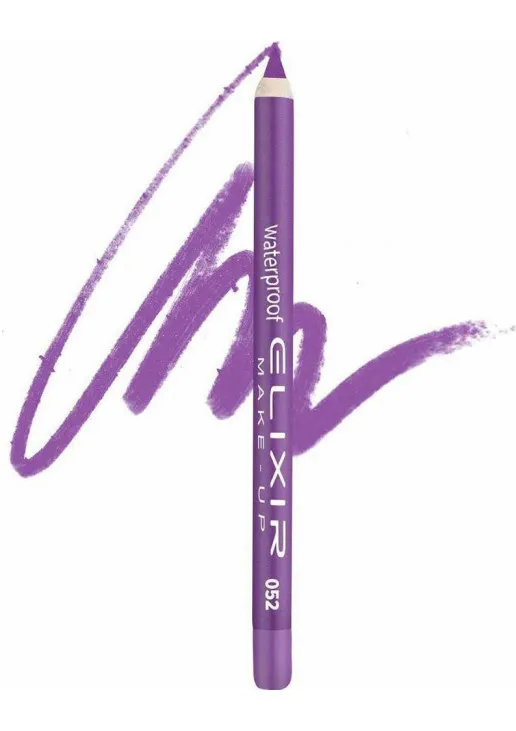 Олівець для очей водостійкий Waterproof Eye Pencil №052 Violet Night - фото 2