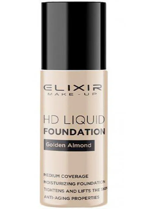 Тональний крем для обличчя HD Liquid Foundation №01 Golden Almond - фото 1