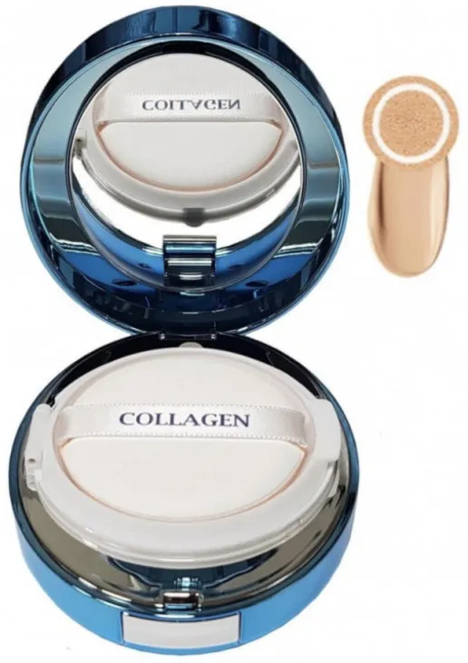 Тональний кушон з колагеном Collagen Aqua Air Cushion SPF 50+ PA+++ № 21 - фото 2