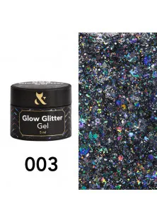 Глітер для дизайну Glow Glitter Gel №003