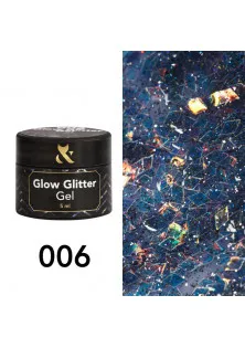 Глітер для дизайну Glow Glitter Gel №006