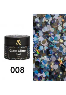 Глітер для дизайну Glow Glitter Gel №008