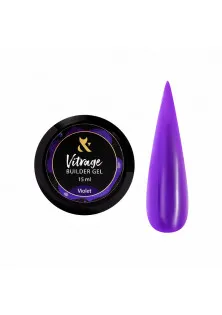 Строительный гель витражный F.O.X Vitrage Builder Gel Violet, 15 ml по цене 300₴  в категории Гель для наращивания ногтей Назначение Моделирование