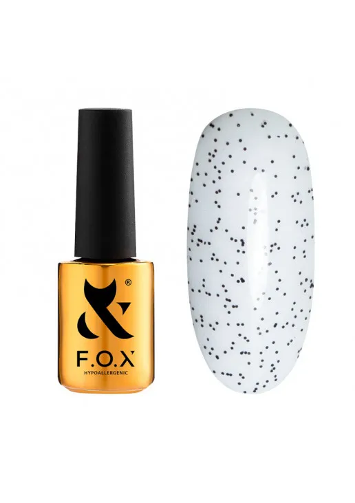 Топове покриття для нігтів F.O.X Top Dot Black, 7 ml - фото 1