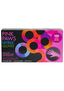 Нітрилові рукавички Pink Paws Nitrile Gloves за ціною 760₴  у категорії Витратні матеріали для депіляції
