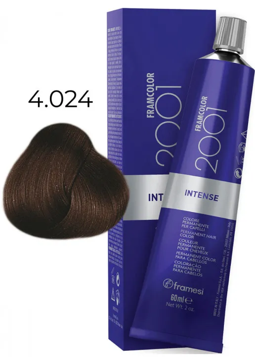 Перманентний барвник для волосся Framcolor 2001 Intense 4.024 - фото 1