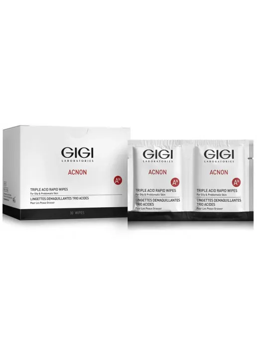 Gigi Cosmetic Labs Влажные салфетки с кислотой Triple Acid Wipes — цена 2675₴ в Украине 