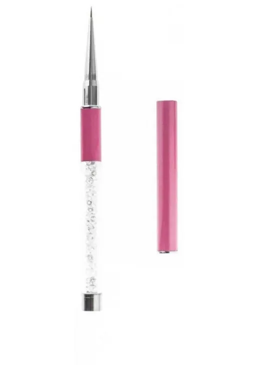 Лайнер для дизайну нігтів рожевий з кристалами Liner №00 9 mm - фото 1