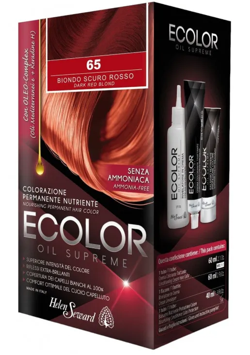 Helen Seward Набір для фарбування волосся Ecolor Oil Supreme Dark Red Blond - фото 1