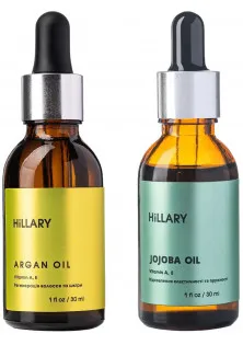 Набір органічних натуральних олій для обличчя та волосся за ціною 557₴  у категорії Косметика для обличчя Бренд Hillary Cosmetics