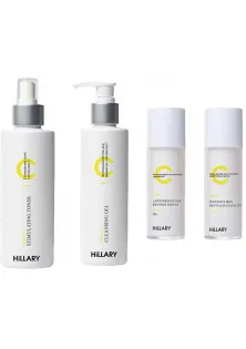 Набір для антивікового догляду за шкірою обличчя Vitamin C Anti-Aging Care за ціною 2785₴  у категорії Hillary Cosmetics Об `єм 4 шт