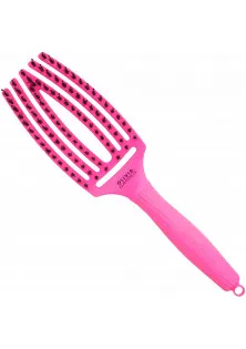 Купити Olivia Garden Щітка для волосся Finger Brush Boar & Nylon Neon Pink вигідна ціна