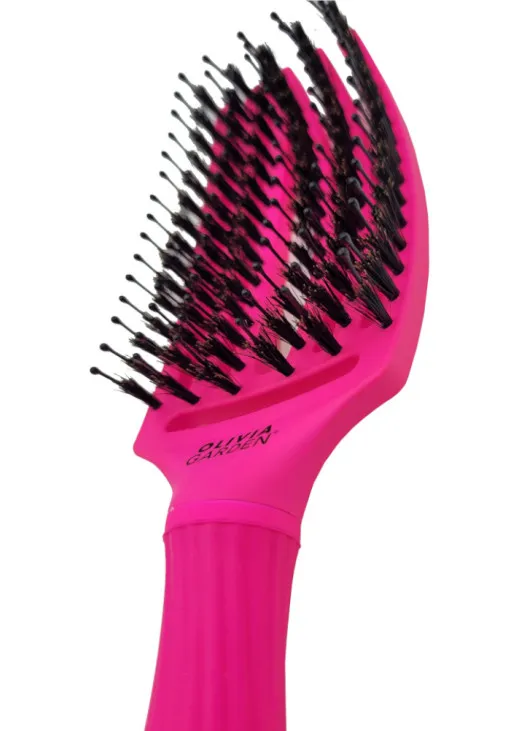 Щітка для волосся Finger Brush Boar & Nylon Neon Pink - фото 2