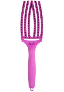 Щітка для волосся Finger Brush Boar & Nylon Neon Purple за ціною 510₴  у категорії Щітки для волосся Olivia Garden