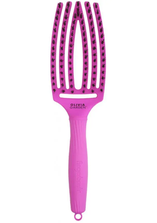 Щітка для волосся Finger Brush Boar & Nylon Neon Purple - фото 1