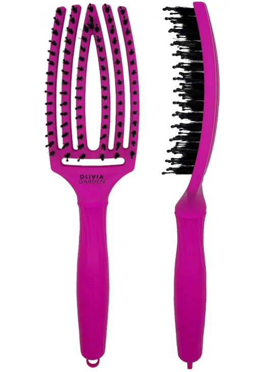 Щетка для волос Finger Brush Boar & Nylon Neon Purple - фото 2