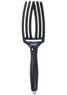 Щітка для волосся Finger Brush Care Iconic Boar & Nylon Blue Sapphire M за ціною 510₴  у категорії Olivia Garden