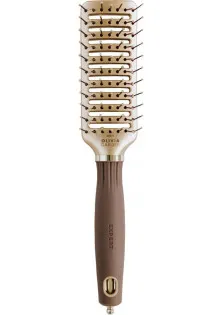 Щітка для волосся Expert Style Vent Nylon Bristles Gold & Brown за ціною 460₴  у категорії Olivia Garden