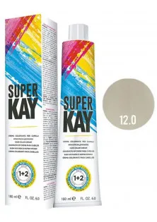 Фарба для волосся екстра супер платиновий натуральний блондин Hair Color Cream №12.0 за ціною 294₴  у категорії Фарба для волосся Серiя Super Kay