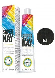 Фарба для волосся попелястий темний блондин Hair Color Cream №6.1 за ціною 294₴  у категорії Засоби для фарбування волосся Серiя Super Kay