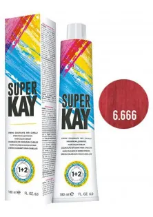 Фарба для волосся екстра інтенсивний червонуватий темний блондин Hair Color Cream №6.666 за ціною 294₴  у категорії Косметика для волосся Серiя Super Kay