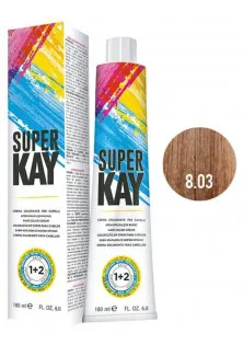 Фарба для волосся світло-русявий натуральний теплий Hair Color Cream №8.03 за ціною 294₴  у категорії Засоби для фарбування волосся Серiя Super Kay