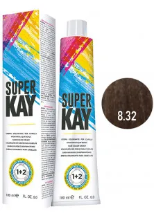 Фарба для волосся бежевий світлий блондин Hair Color Cream №8.32 за ціною 294₴  у категорії Косметика для волосся Серiя Super Kay