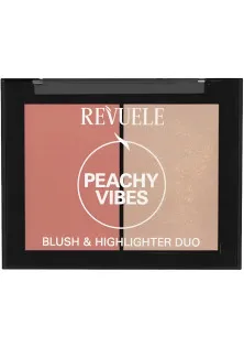 Купити Revuele Дуо-палітра рум'ян та хайлайтера Peachy Vibes Blush & Highlighter Duo вигідна ціна