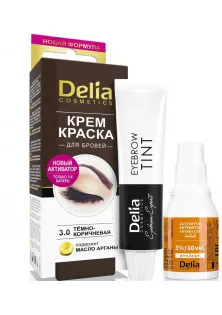 Купити Delia Крем-фарба для брів з олією аргани Cream-Dye For Eyebrows With Argana Oil №3.0 Dark Brown вигідна ціна