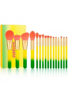 Набір пензлів для макіяжу Brushes Set DO-P1610 Pineapple 16 Shades за ціною 1000₴  у категорії Пензлі для макіяжу