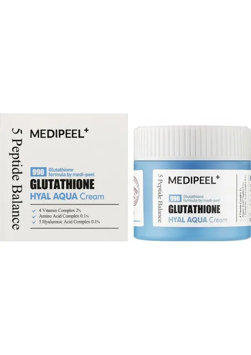 Освітлюючий і зволожуючий крем для обличчя Glutathione Hyal Aqua Cream - фото 2